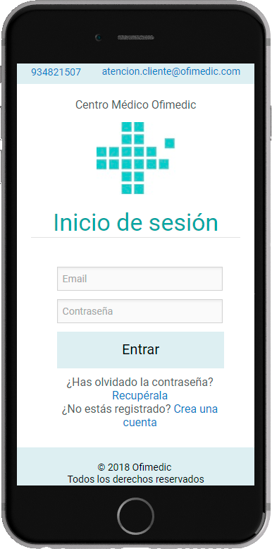 Login de acceso a Citas Online